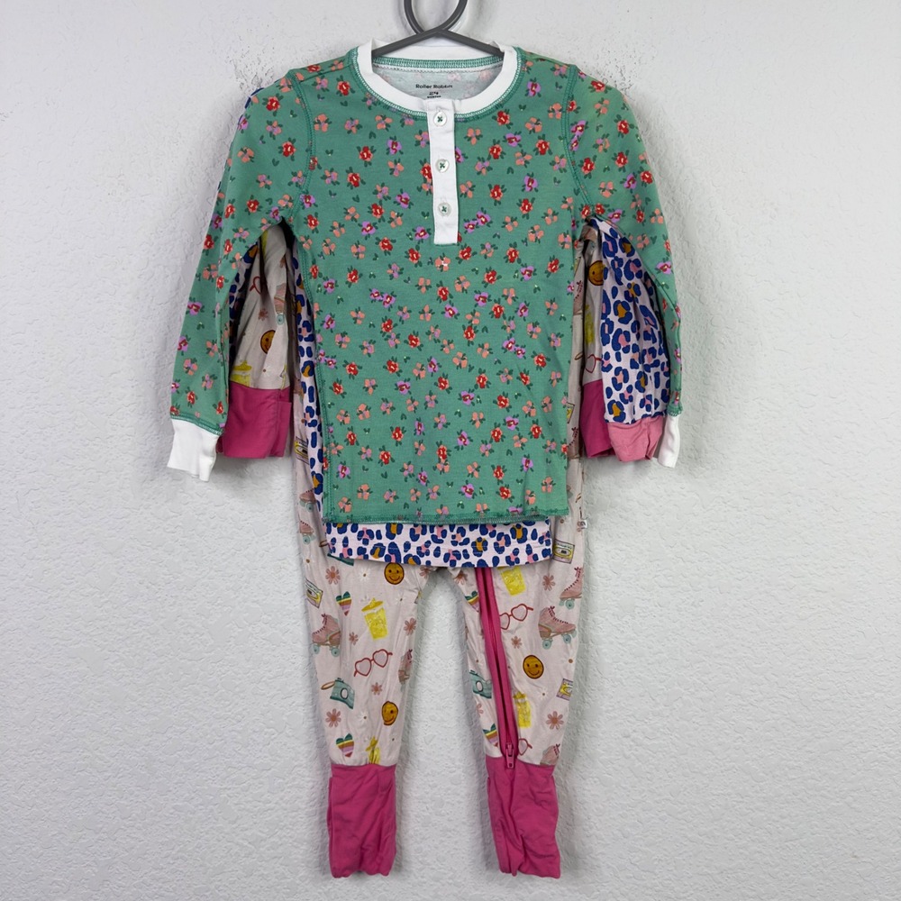 Roller Rabbit Little Sleepies Emerson Friends 3PC Sleepwear Bundle 12-18M Bamboo
